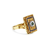 18K Yellow Gold And Emerald Antique Ring