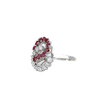 14k White Gold Ruby And Diamond S Ring