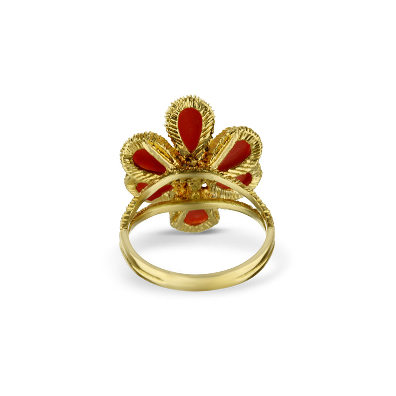 Coral Flower Ring