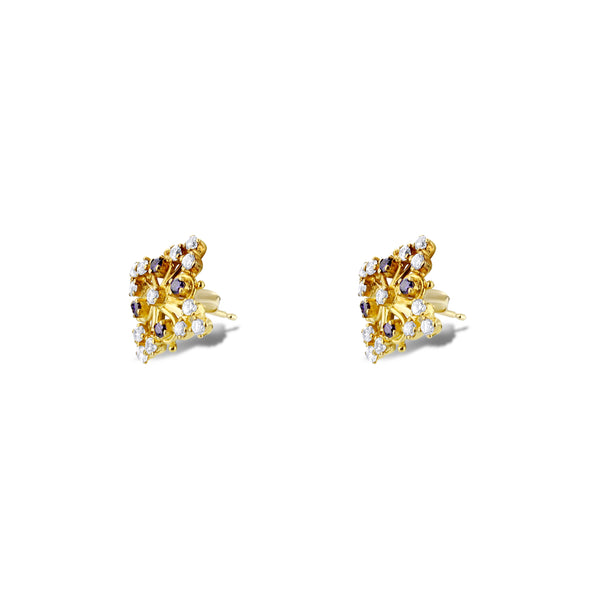 Amethyst And Diamond Stud Earrings