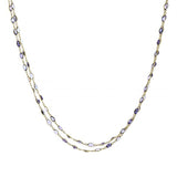 18K Yellow Gold 36" Oval Tanzanite Necklace