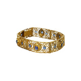 Blue Sapphire And Yellow Gold Bar Bracelet