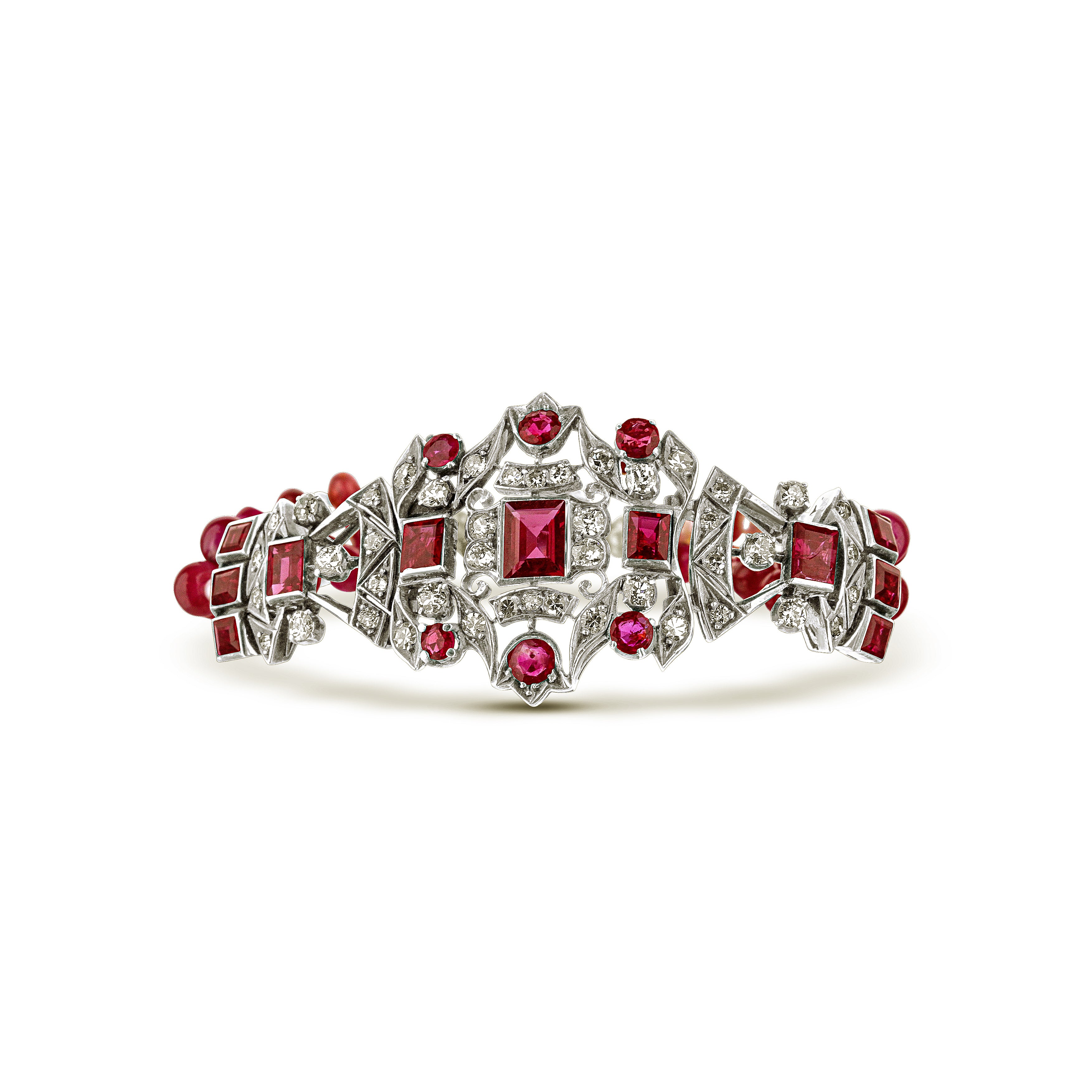 Victorian Ruby And Diamond Bracelet