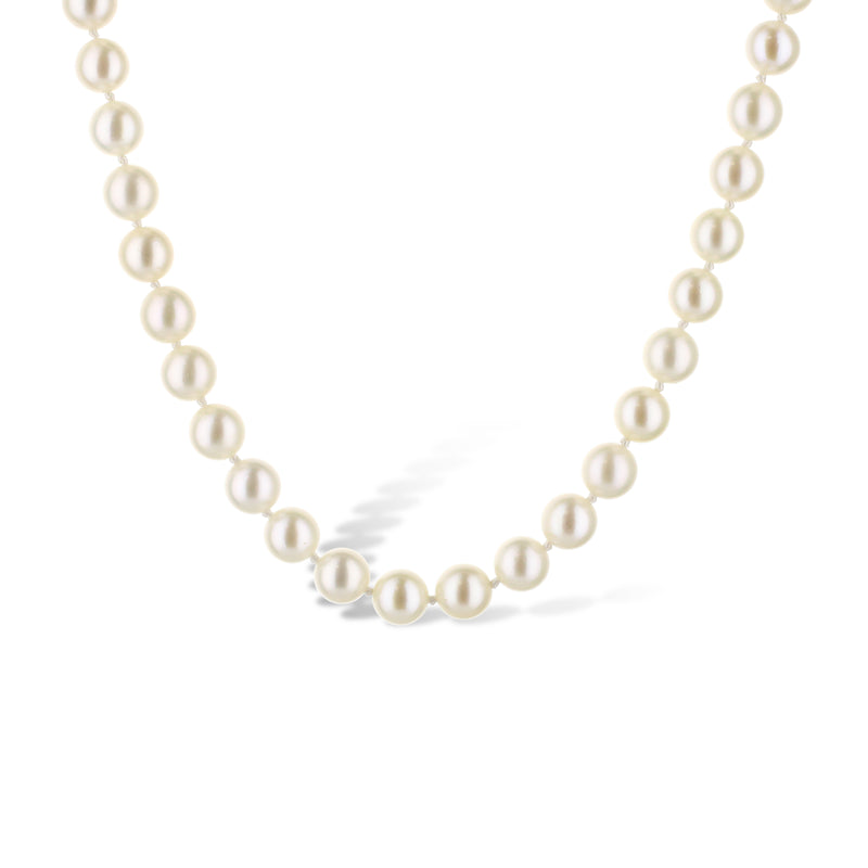 15 Inch Pearl Necklace With Sterling Silver Clasp