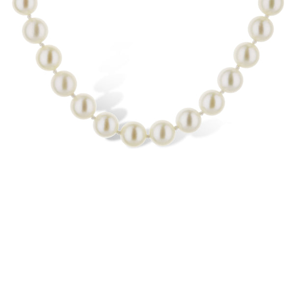 15 Inch Pearl Necklace With Sterling Silver Clasp