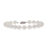 White Pearl Bracelet 14K White Gold Clasp