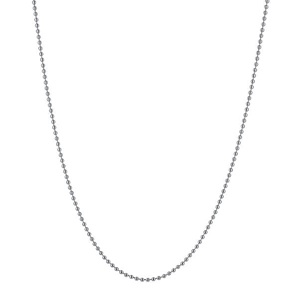 14K White Gold 19" Ball Chain Necklace