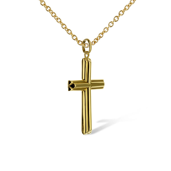 Hollow Gold Cross Pendant