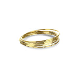 Set Of 5 Yellow Gold Bangle Stackable Bracelets