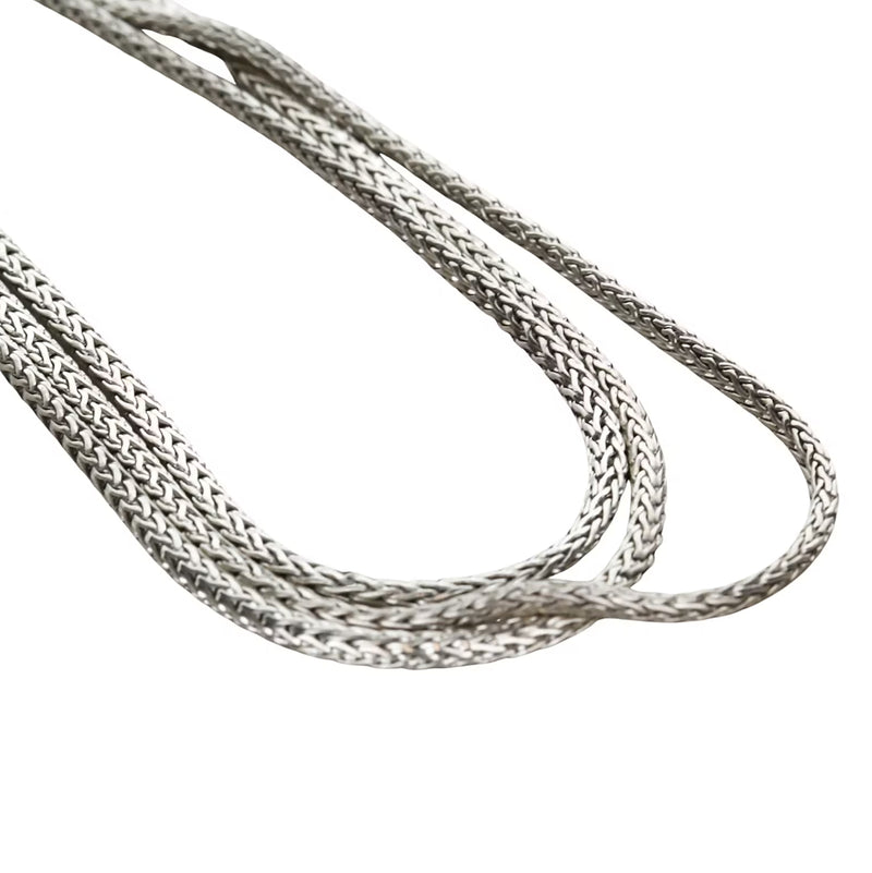 New John Hardy Classic Chain Silver Three Row Necklace
