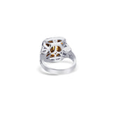 Platinum And 18K Gold 5 Carat Fancy-Yellow Diamond Ring