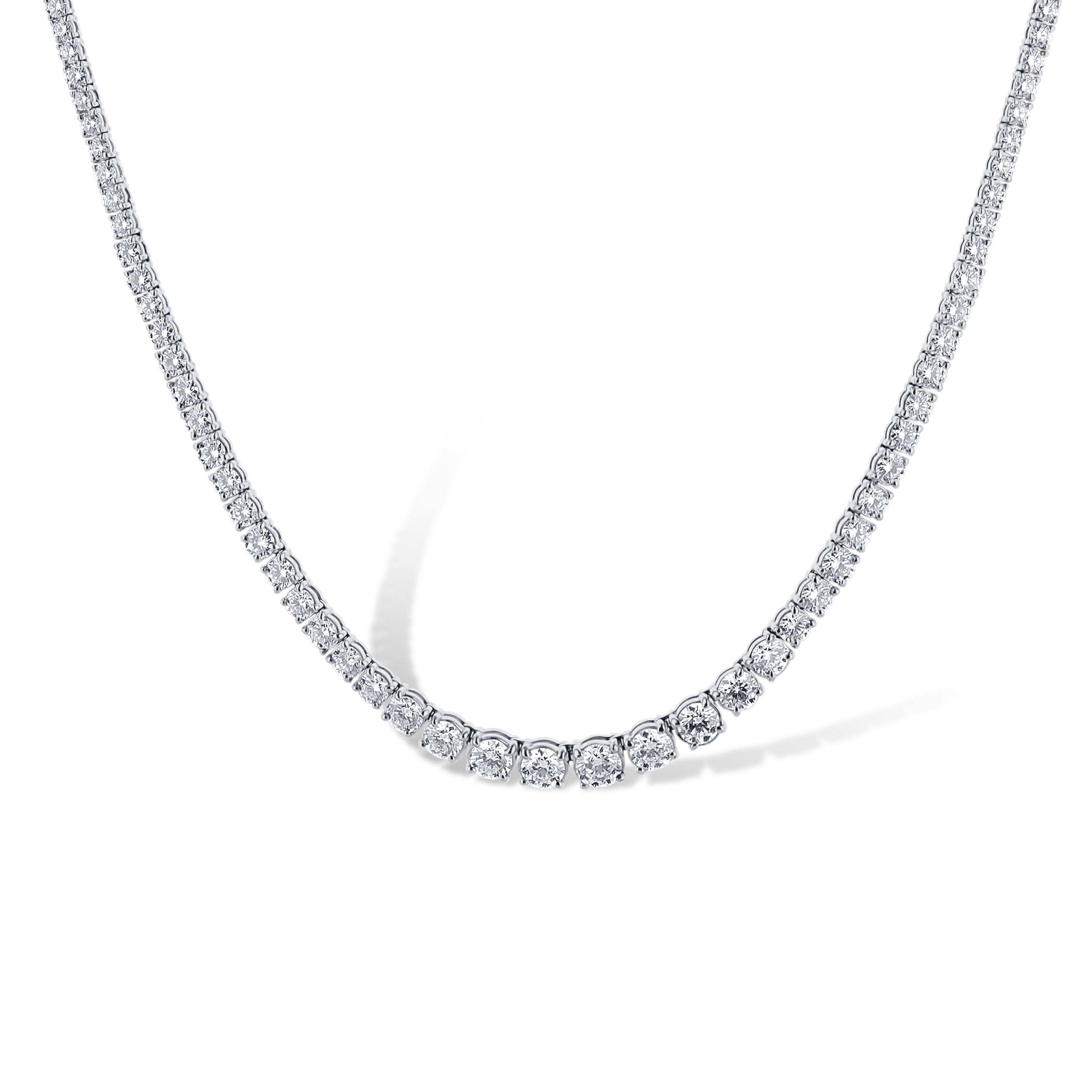 Buy Estate 5.00ct Diamond and Platinum Tennis Line Necklace Online in India  - Etsy