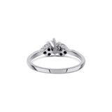 14K White Gold Diamond Engagement Ring Center Diamond