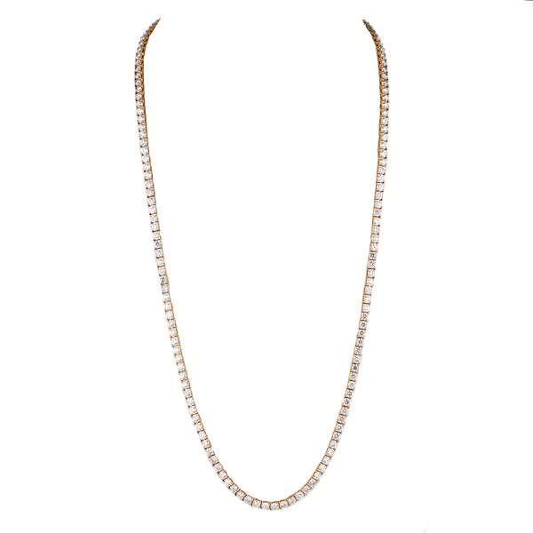 Diamond V Necklace, 14K Rose / 16 in.