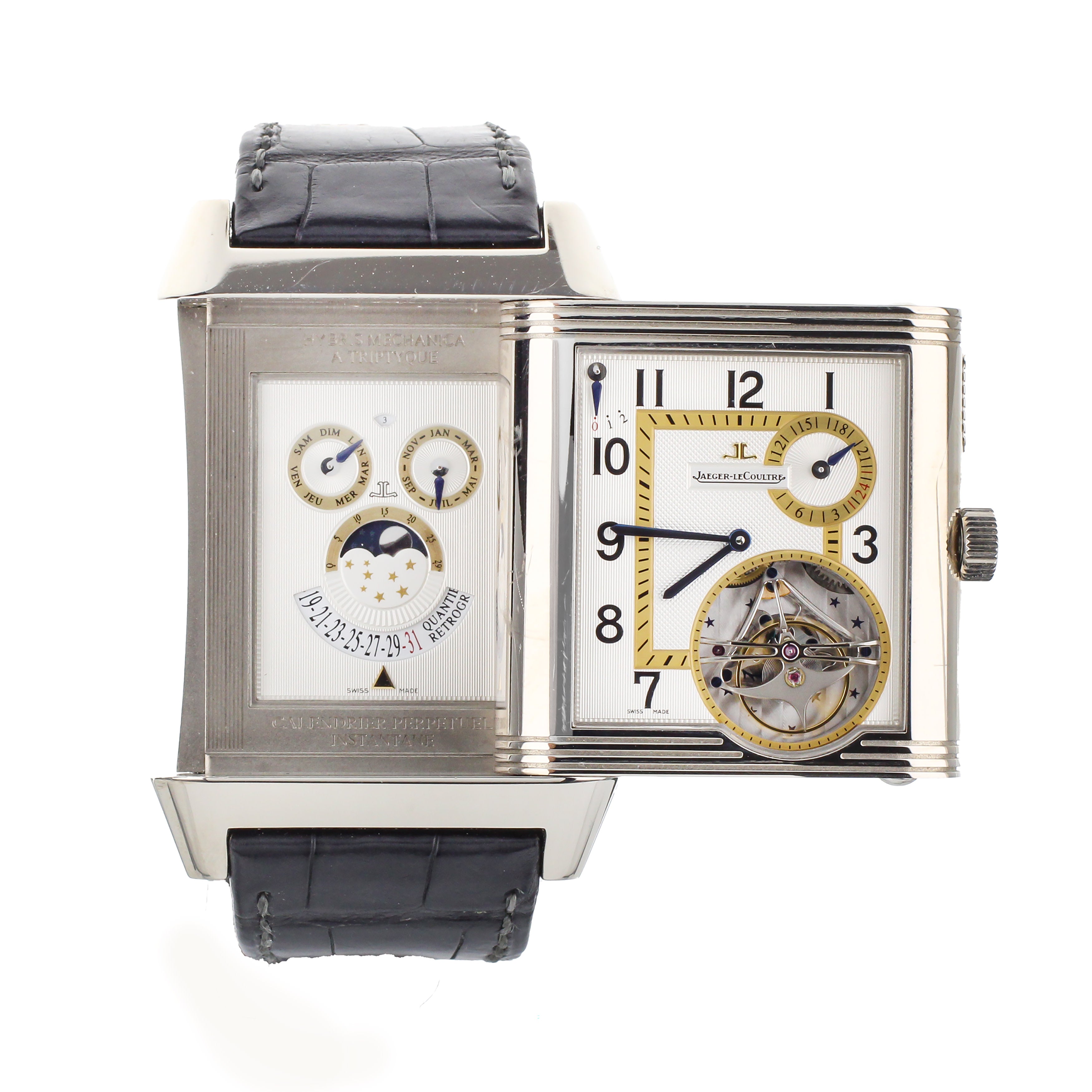 Jaeger LeCoultre Reverso Grande Complication Triptyque White Gold 55mm