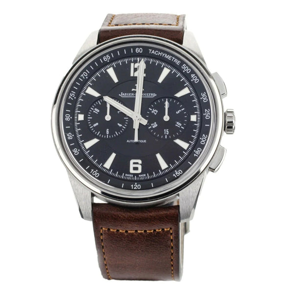 Jaeger LeCoultre Polaris Chronograph Black Dial Calf 42mm Q9028471 Full Set