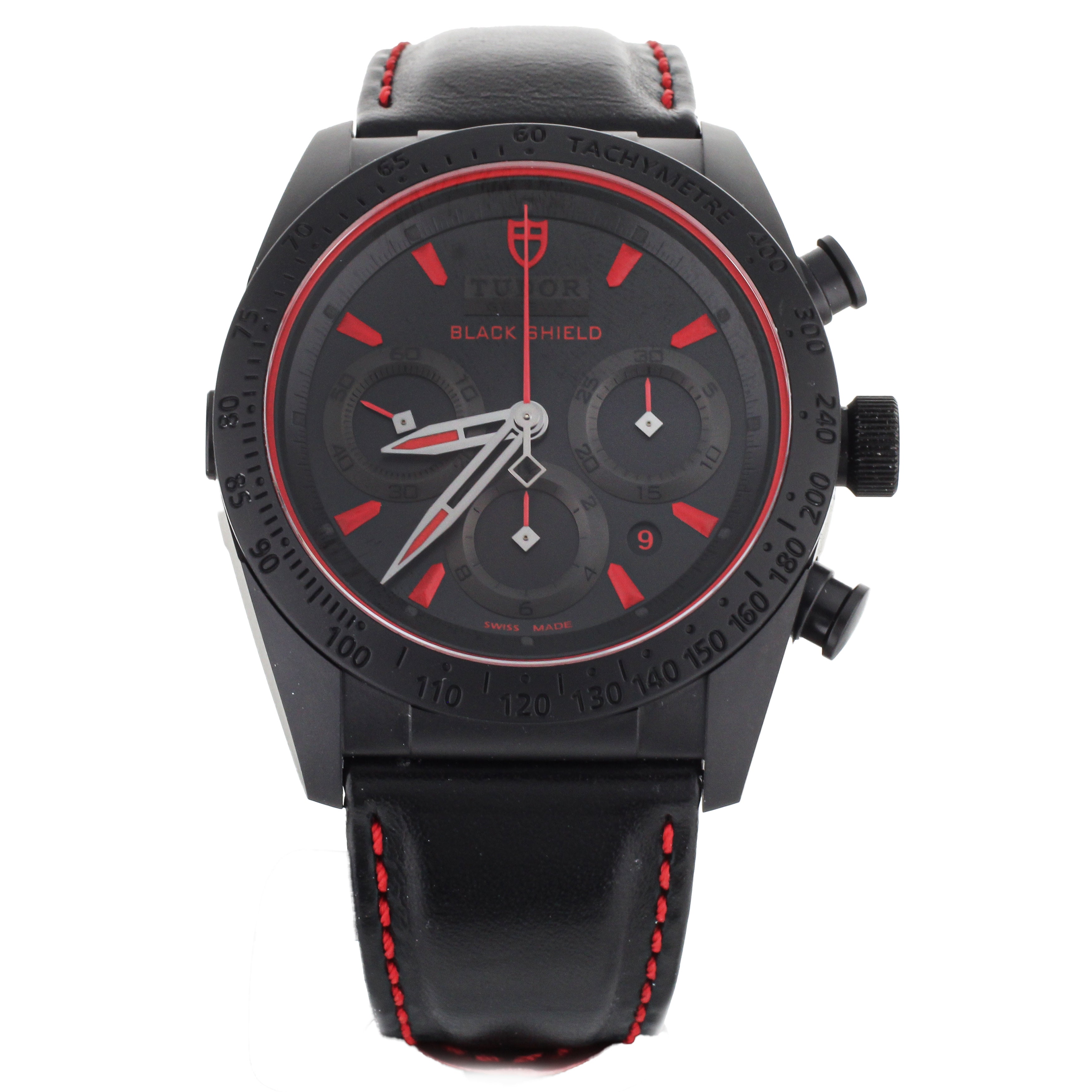 Tudor black shield red sale