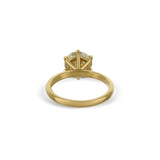 18K Yellow Gold Old European Brilliant Cut Diamond Ring