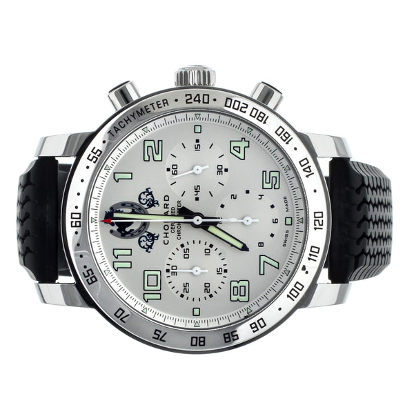 Chopard Mille Miglia Chronograph Stainless Steel Silver Dial Rubber 40.5MM 8920