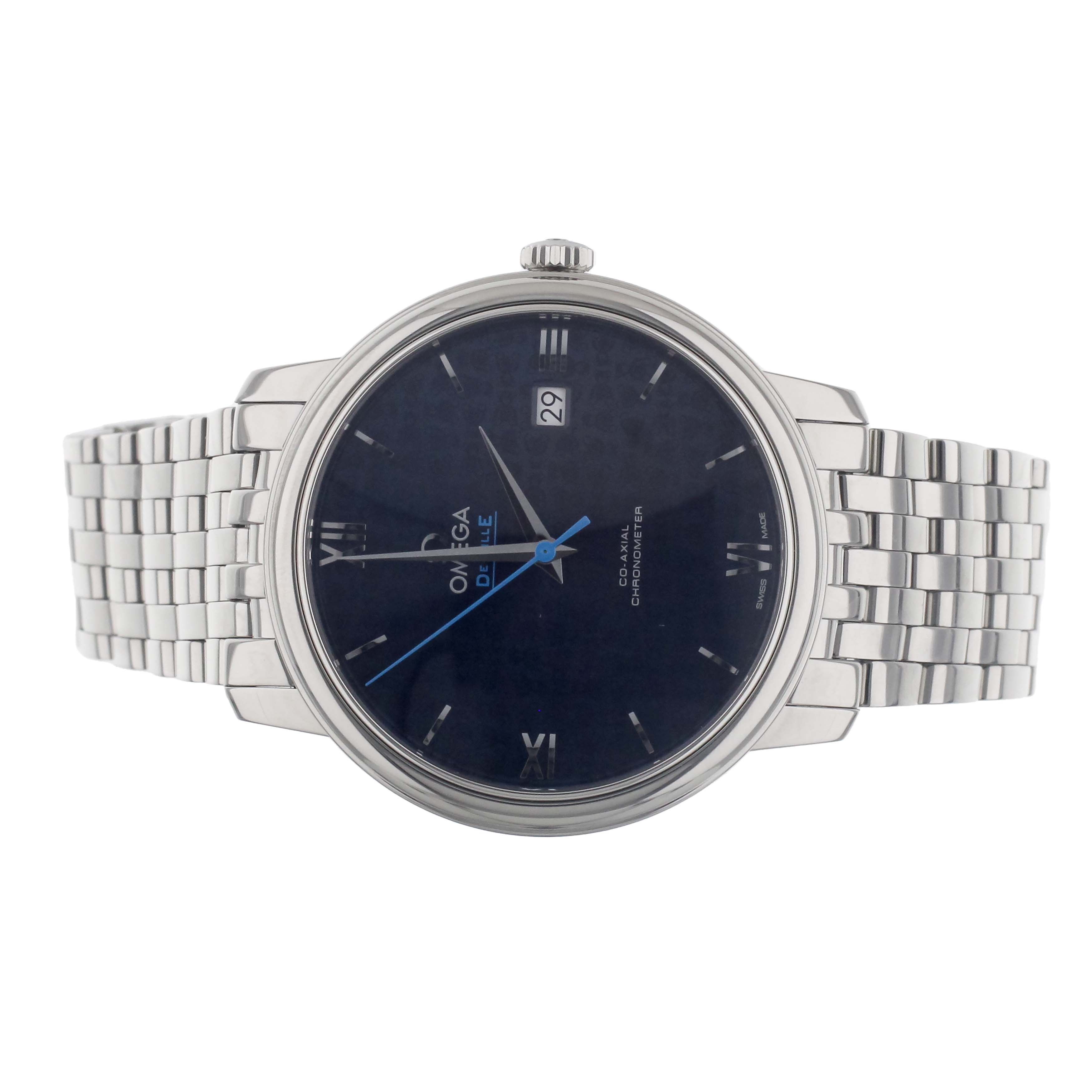 Omega DeVille Orbis Blue Dial Stainless Steel 39.5MM424.10.40.20.03.003 Full Set