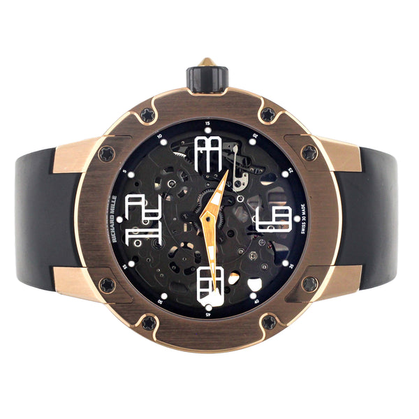 Richard Mille RM033  Extra Flat Rose Gold Rubber Strap 46mm RM033-AD-RG Full Set