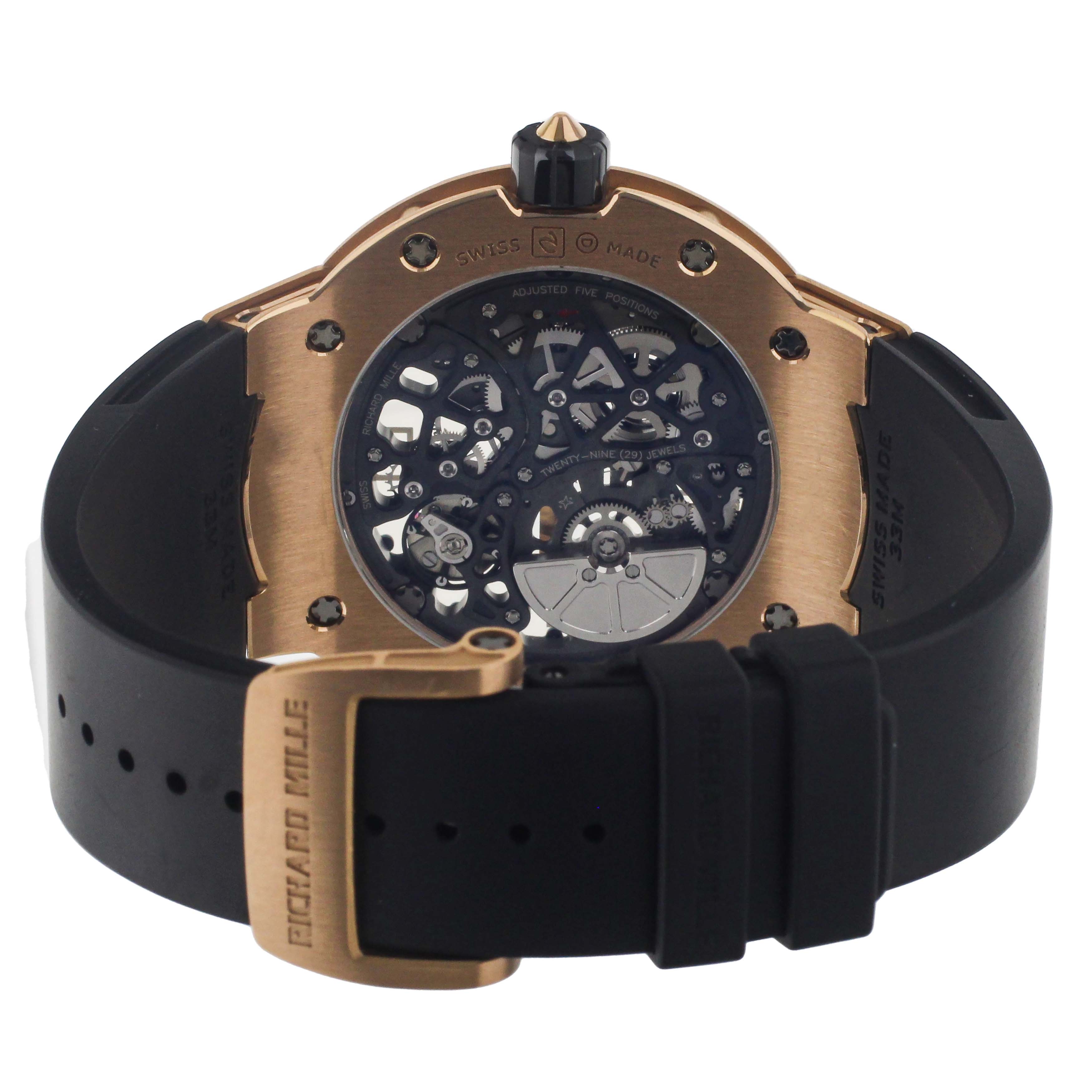 Richard Mille RM033 Extra Flat Rose Gold Rubber Strap 46mm RM033 AD RG