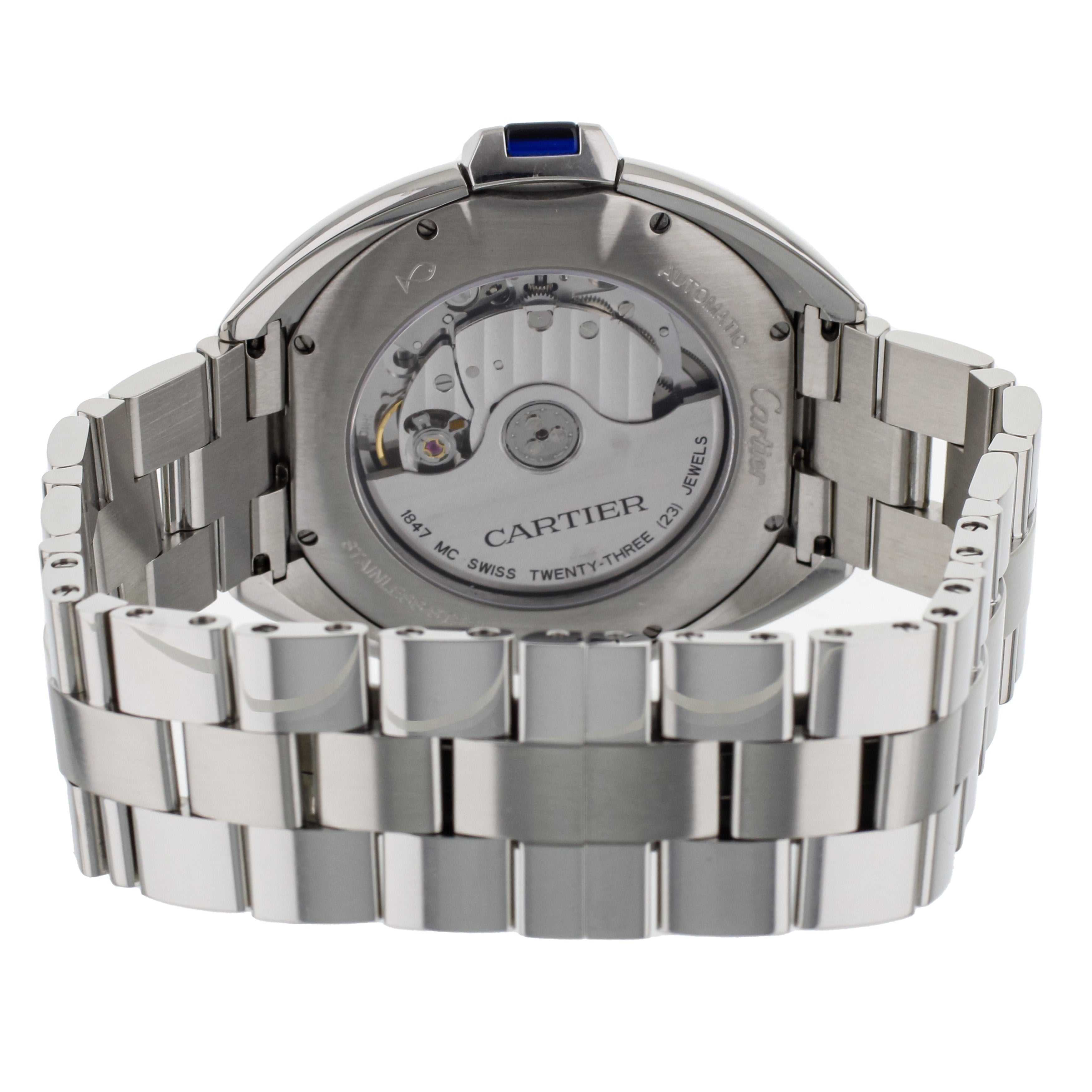 Cartier Cle De Cartier Stainless Steel Silver Dial 40mm WSCL0007 Full Set