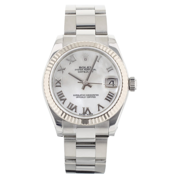Rolex Datejust 31 Stainless Steel Mother Of Pearl Dial on Bracelet 31mm 178274