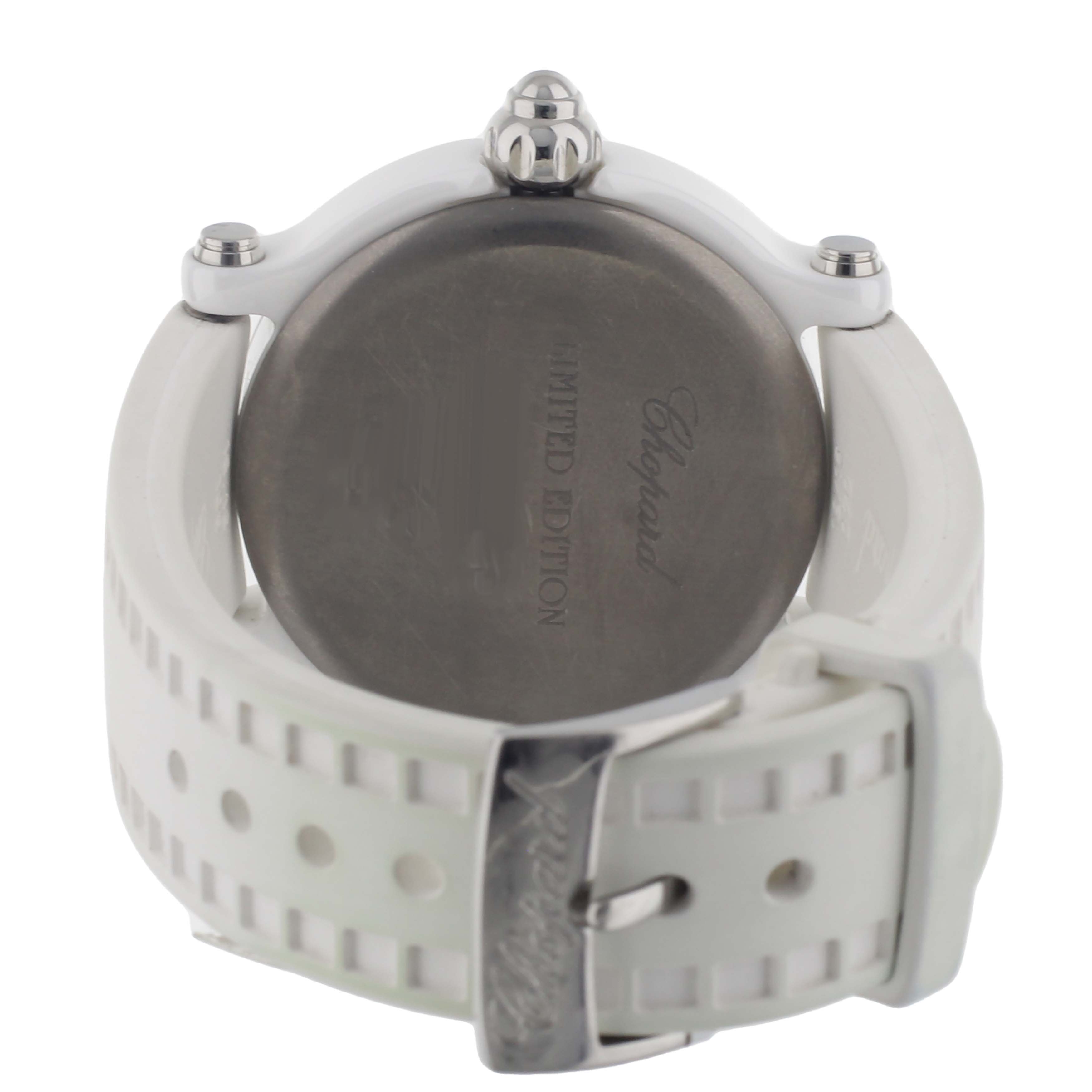 Chopard Happy Sport White Ceramic White Dial Rubber Strap Quartz 38mm 28 8507