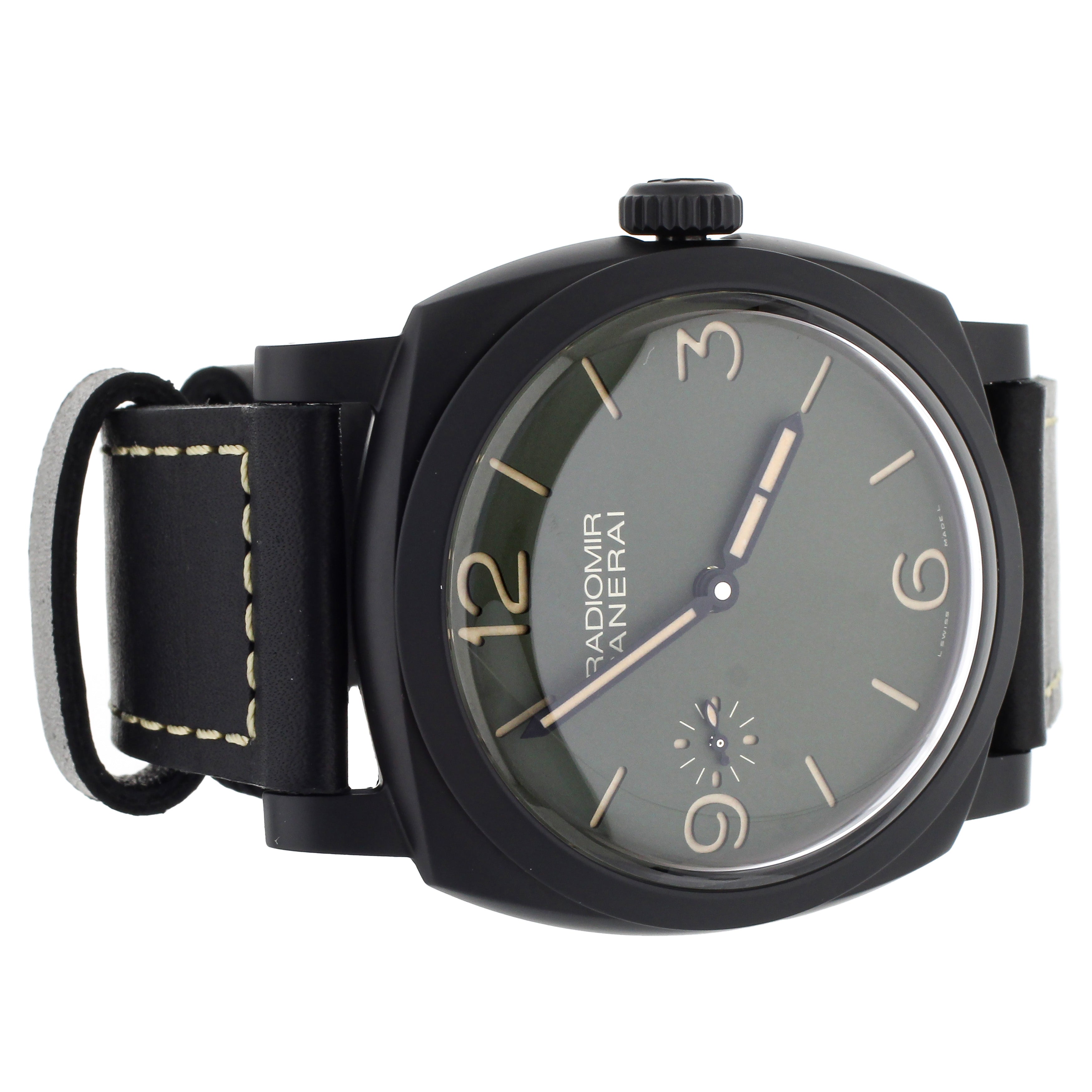 Panerai Radiomir 1940 Military Green Black Ceramic Manual 48mm PAM997