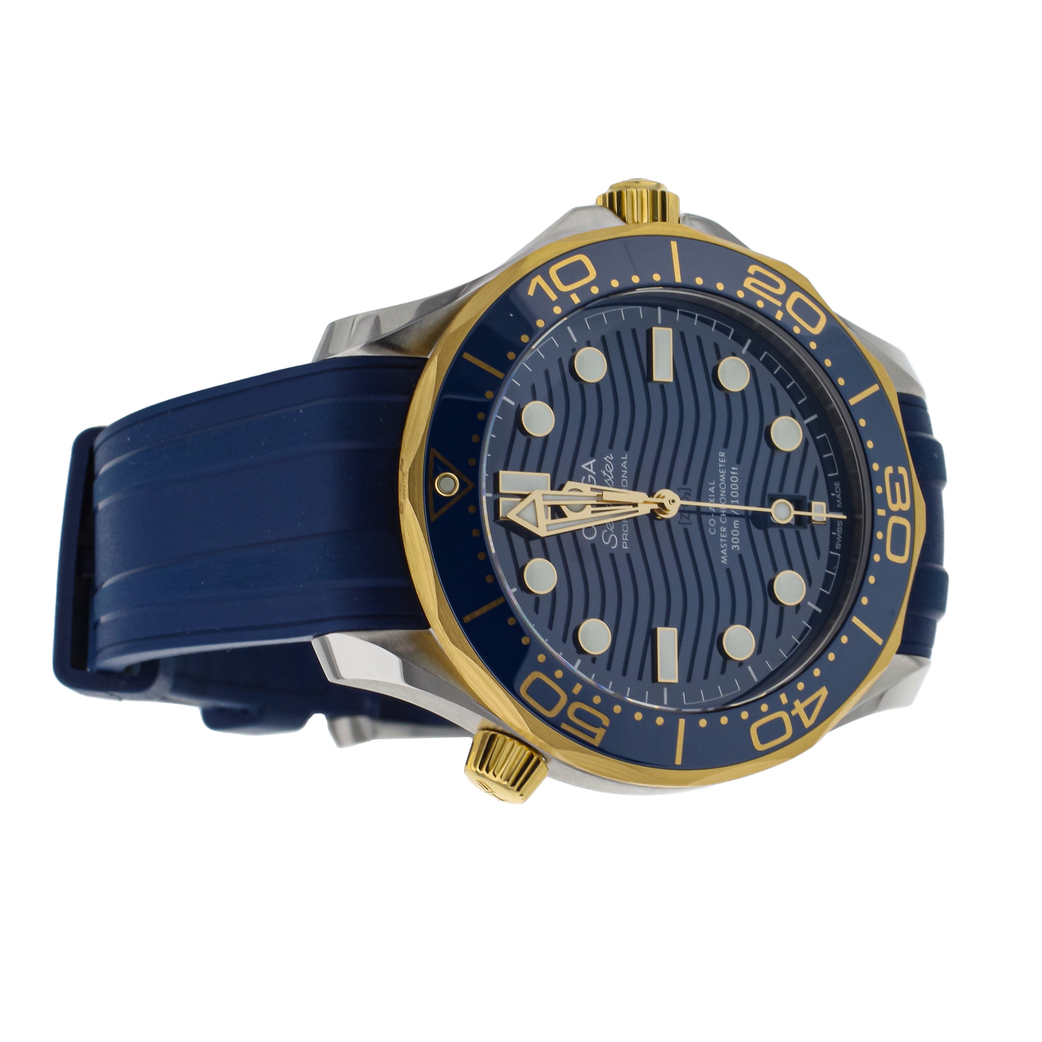 Omega seamaster blue outlet gold