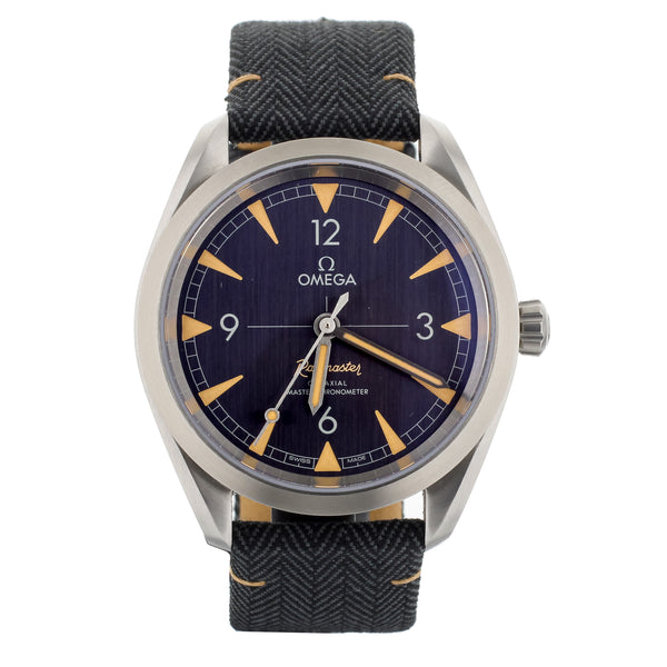 Omega Seamaster Railmaster Black Dial Fabric Strap 40mm 22012402001001 Full Set
