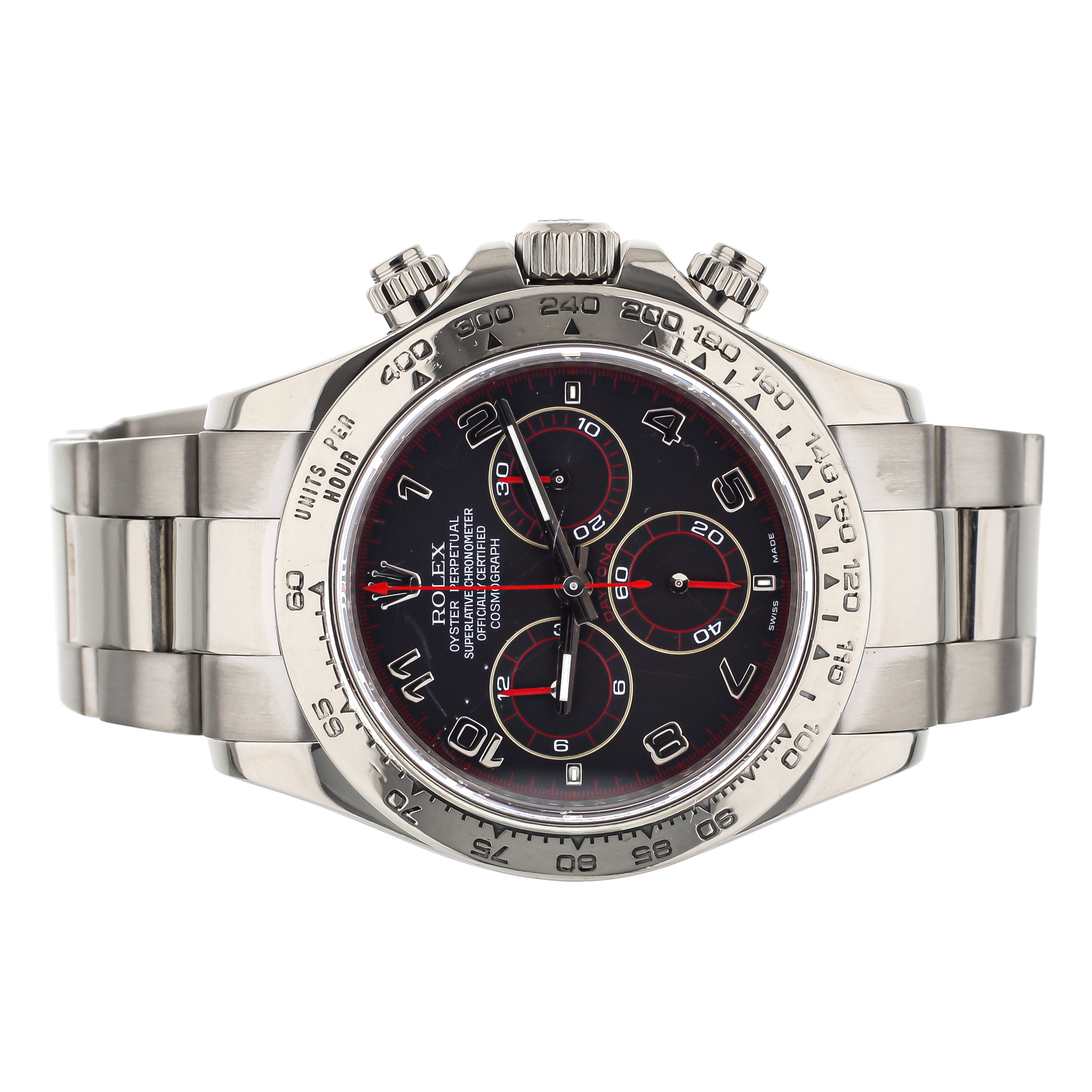 Rolex daytona outlet black and red