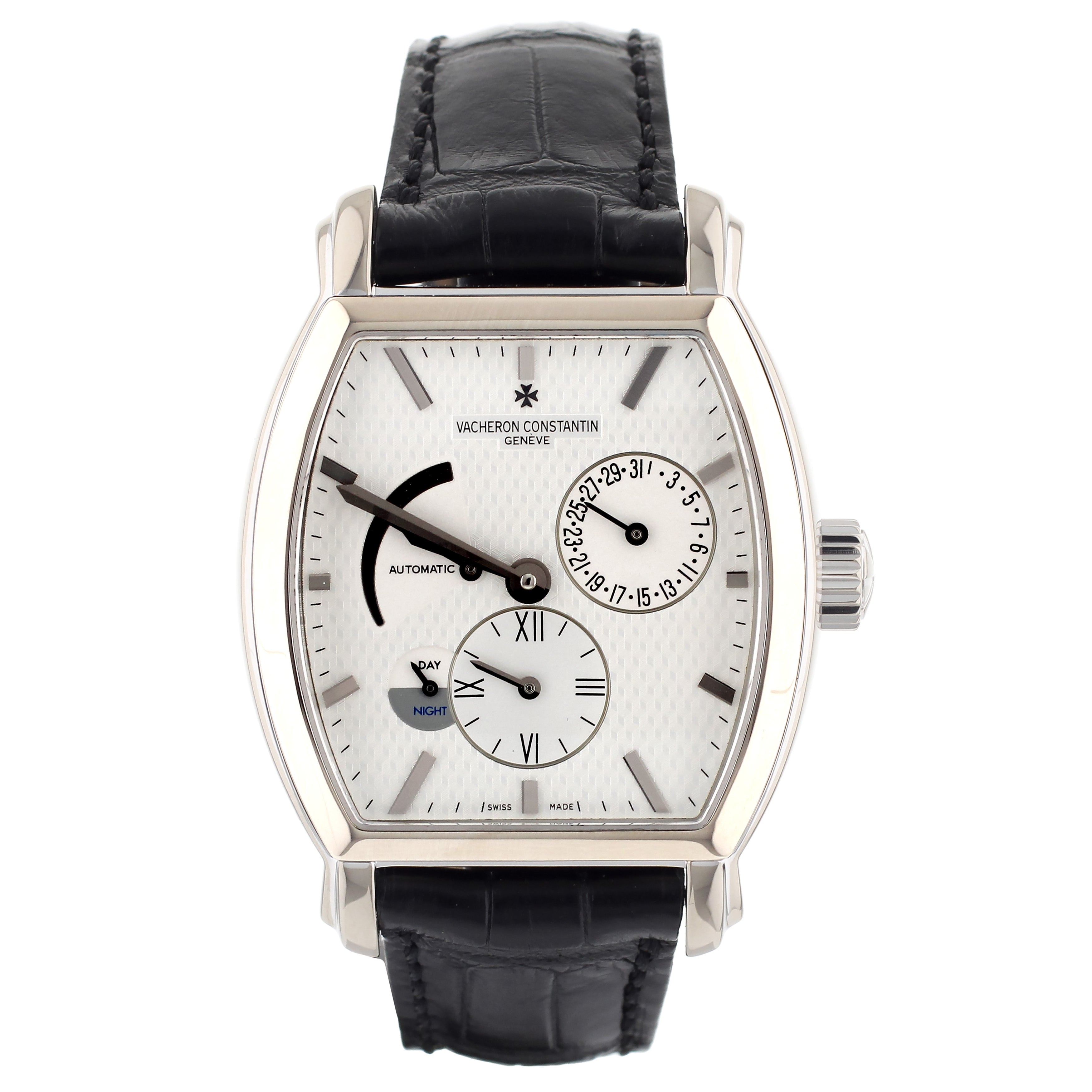 Vacheron Constantin Malte Dual Time White Gold White Dial 36mm 47400 000G 9100