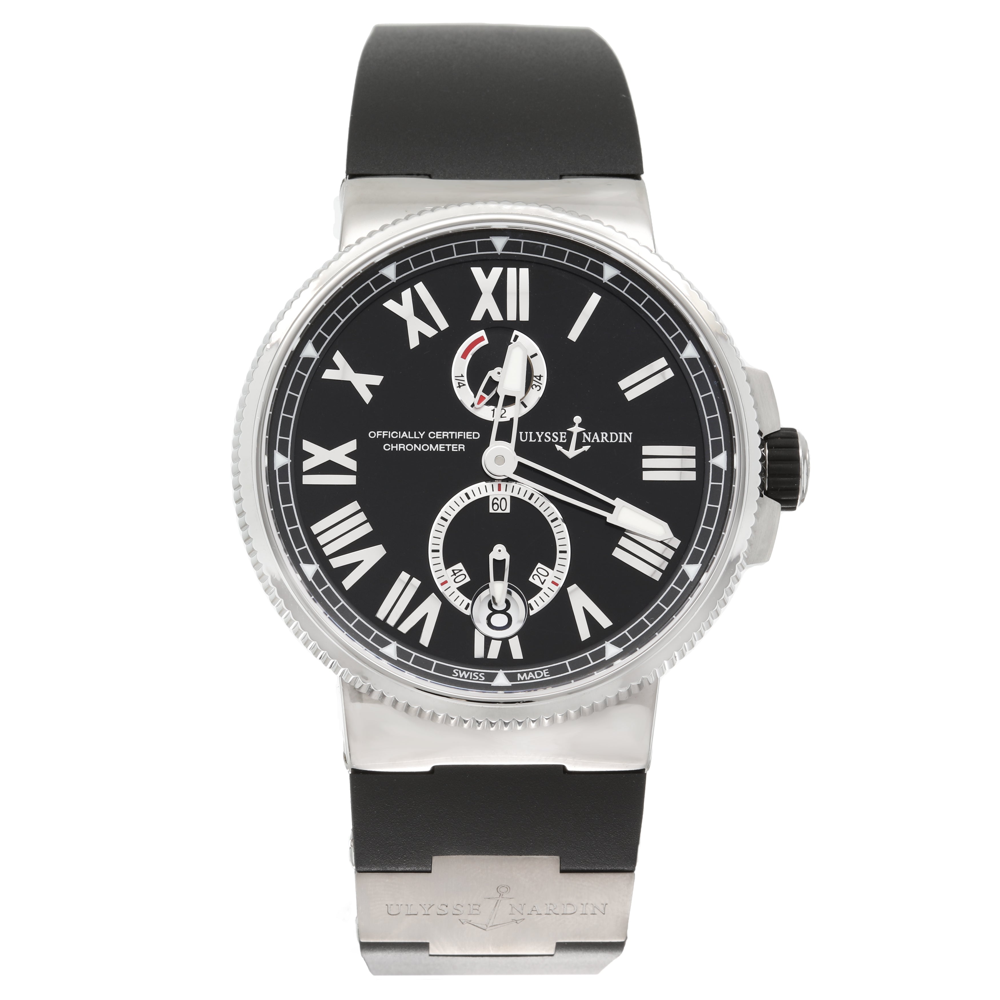 Ulysse Nardin Marine Chronometer  Black Dial Stainless Steel 45mm 1183-122