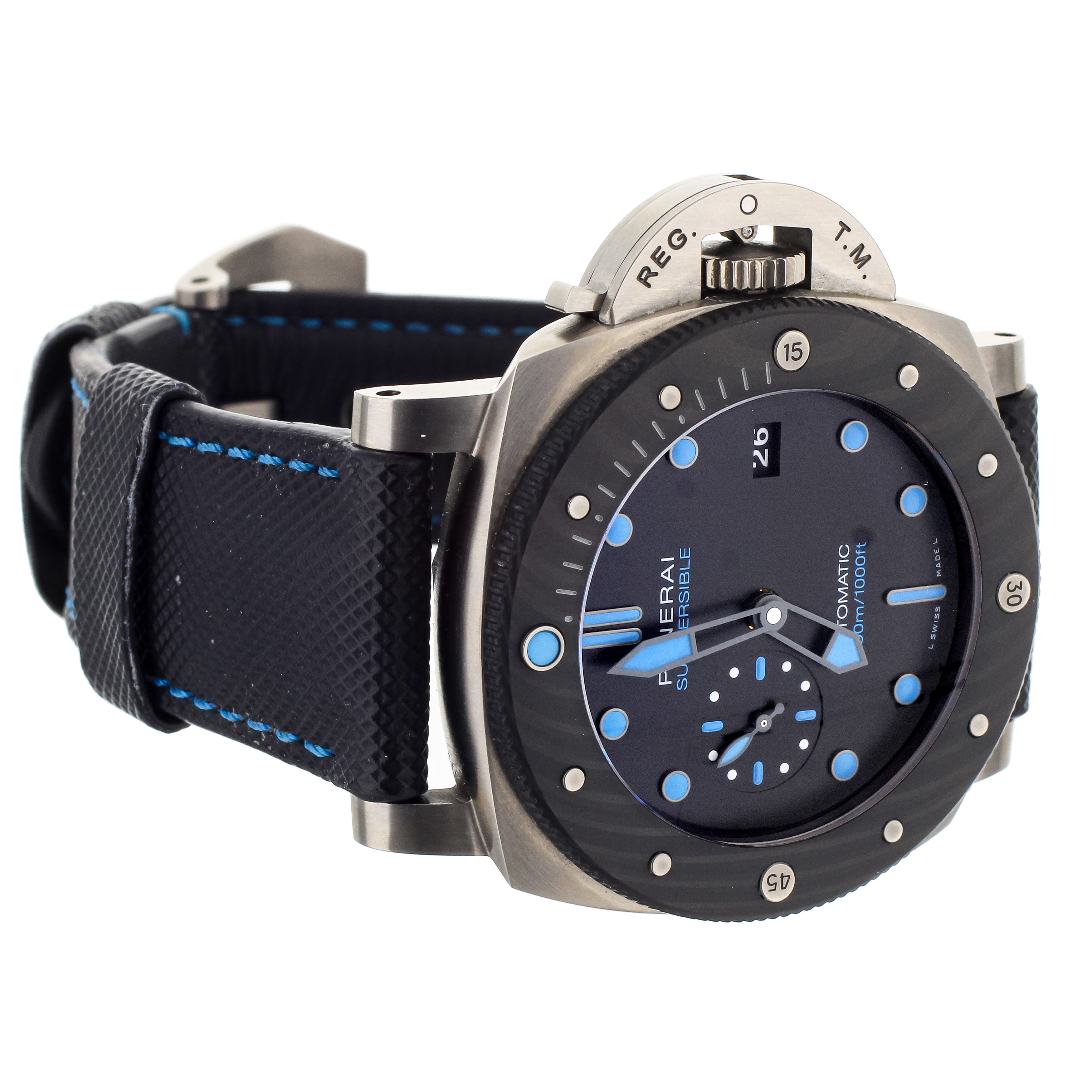 Panerai Submersible BMG Tech Carbotech Bezel Black Dial Rubber 47MM PA