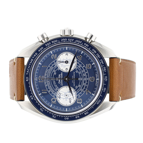 Omega Speedmaster Chronoscope Blue Dial Calf Manual 43mm 32932435103001 Full Set