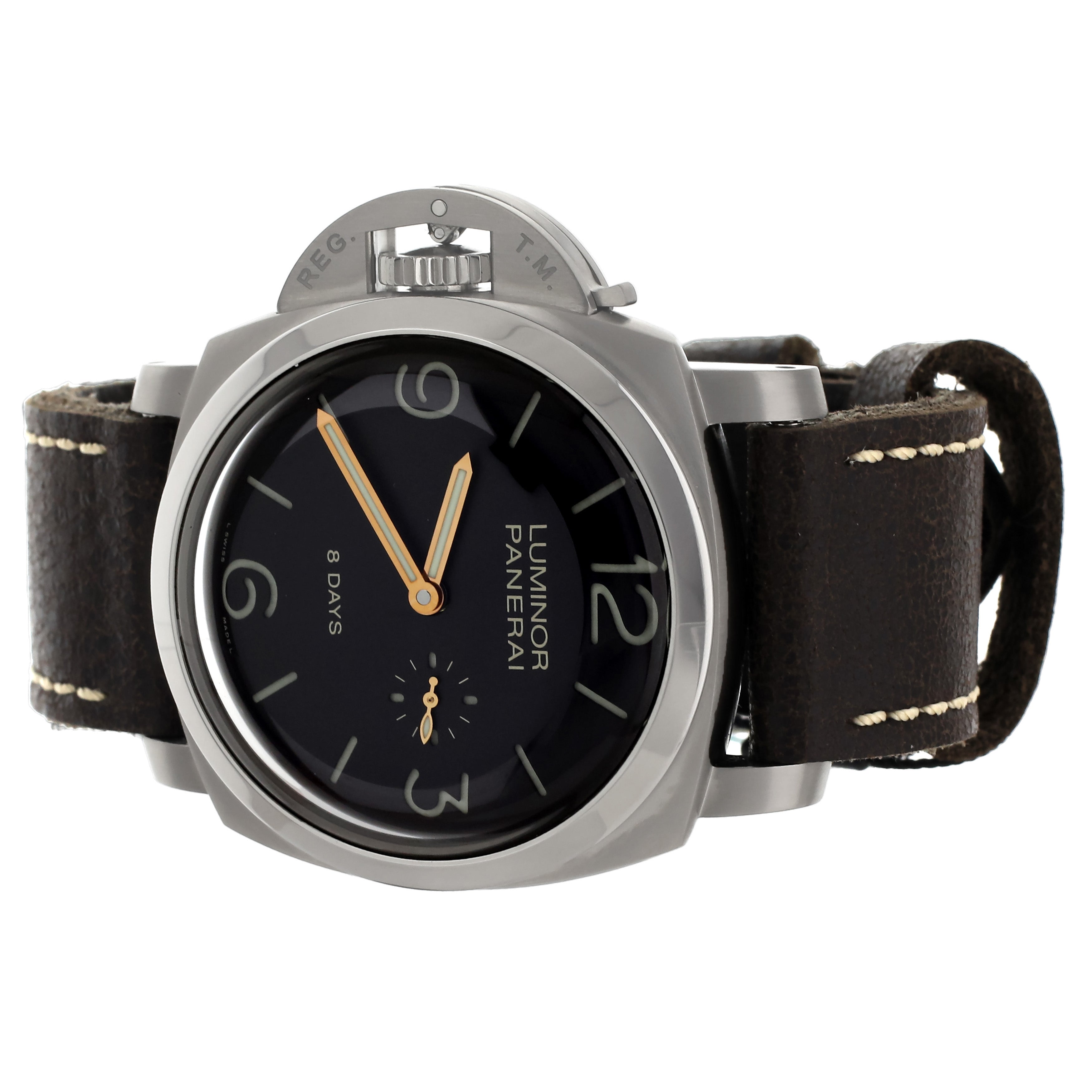 Panerai Luminor 8 Day Left Hand Grey Dial Titanium Manual Winding 47mm