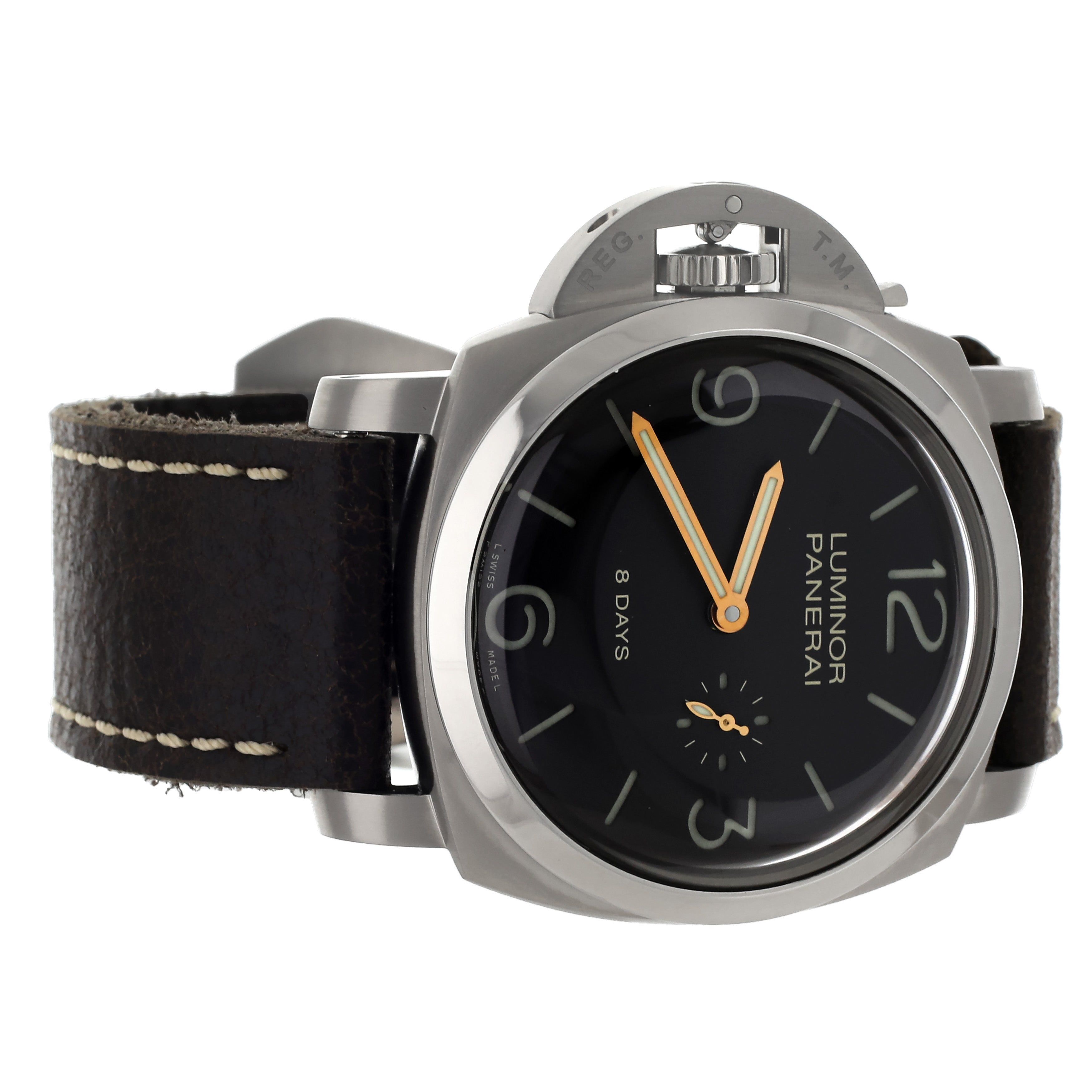 Panerai Luminor 8 Day Left Hand Grey Dial Titanium Manual Winding 47mm