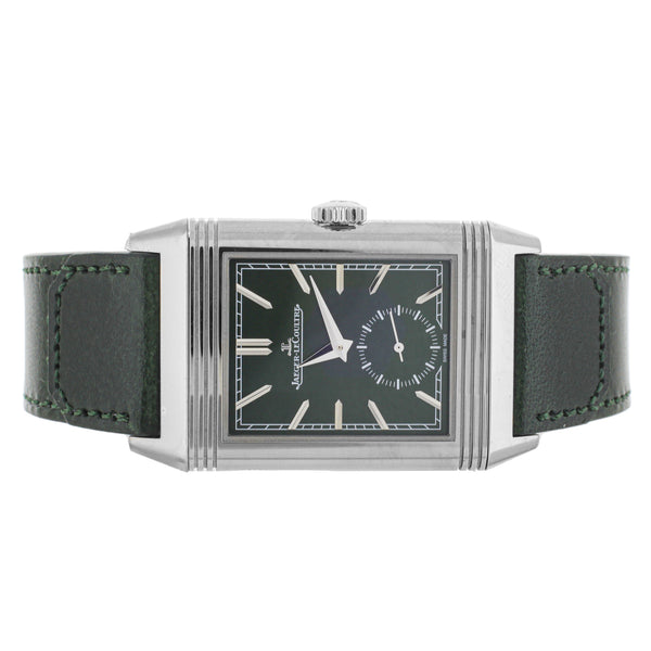 Jaeger-LeCoultre Reverso Tribute Green Dial Steel 45.6x27.4mm Q3978430 Full Set