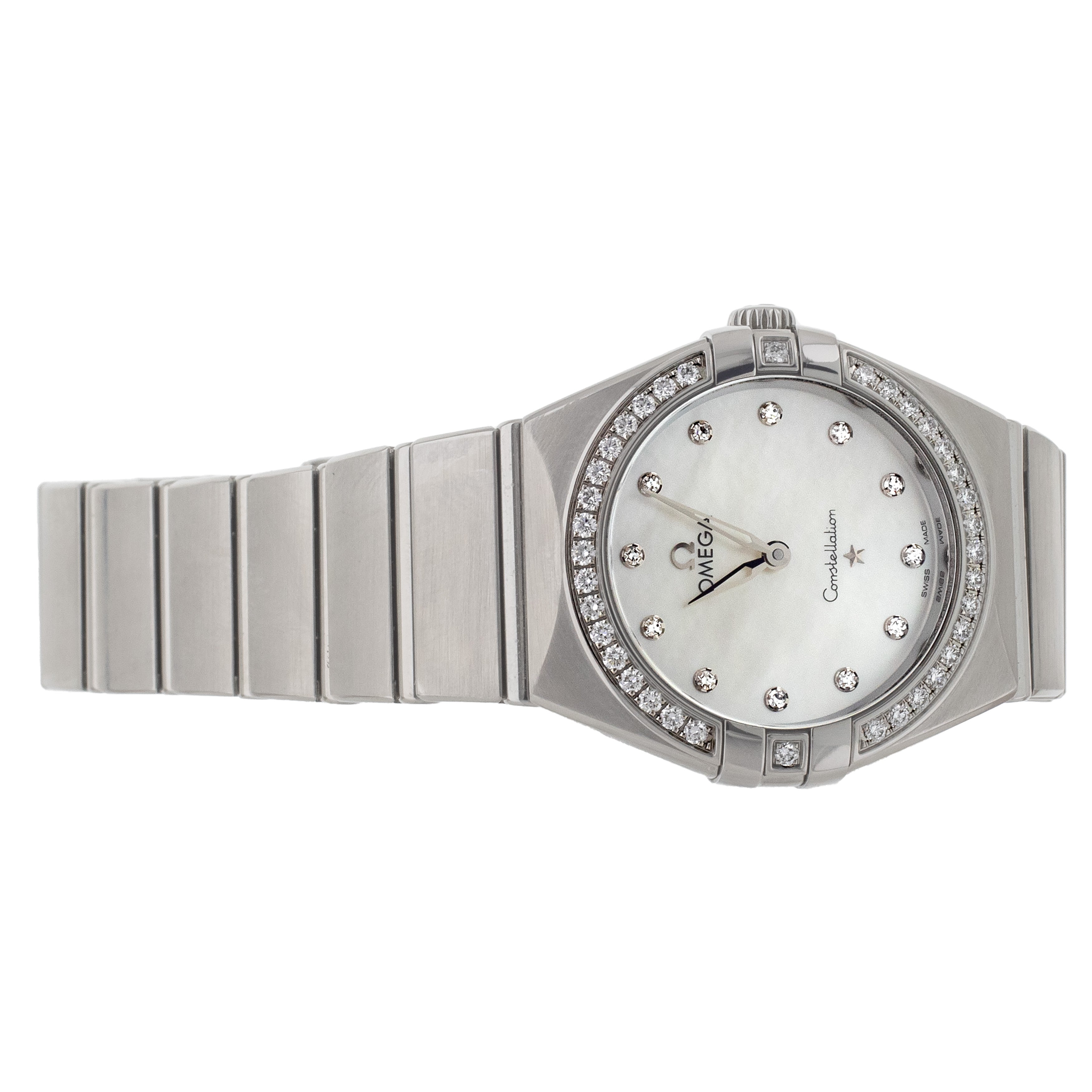 Ladies omega constellation outlet diamond bezel