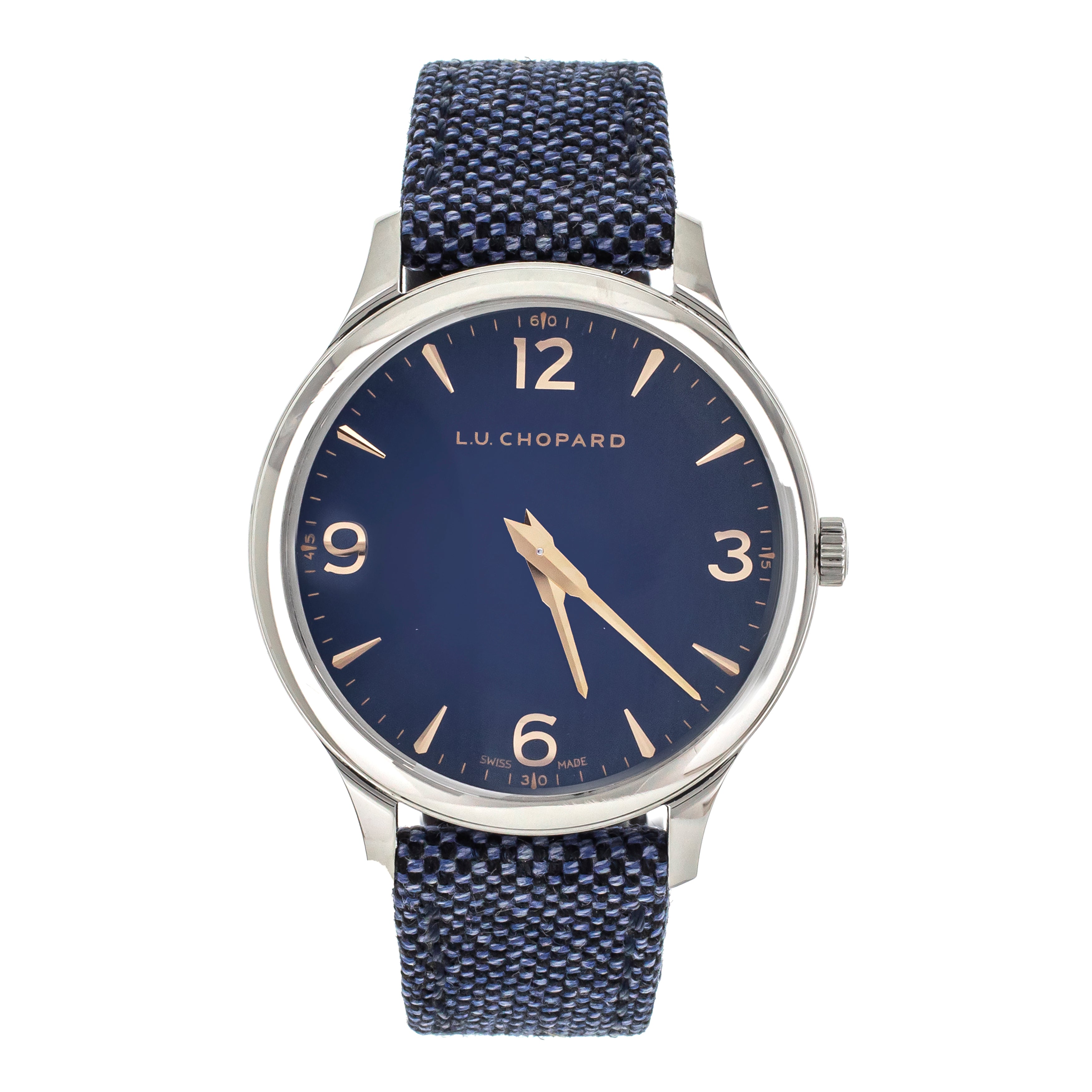 Chopard L.U.C XP Blue Dial Steel Case Blue Canvas Strap 40mm 168592 30