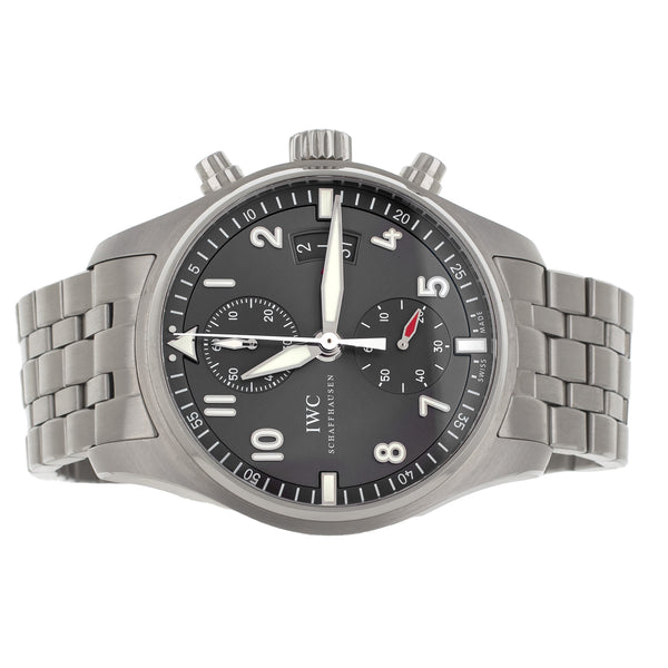 IWC Pilots Spitfire Chronograph Grey Dial Stainless Steel 43mm IW387804 Full Set