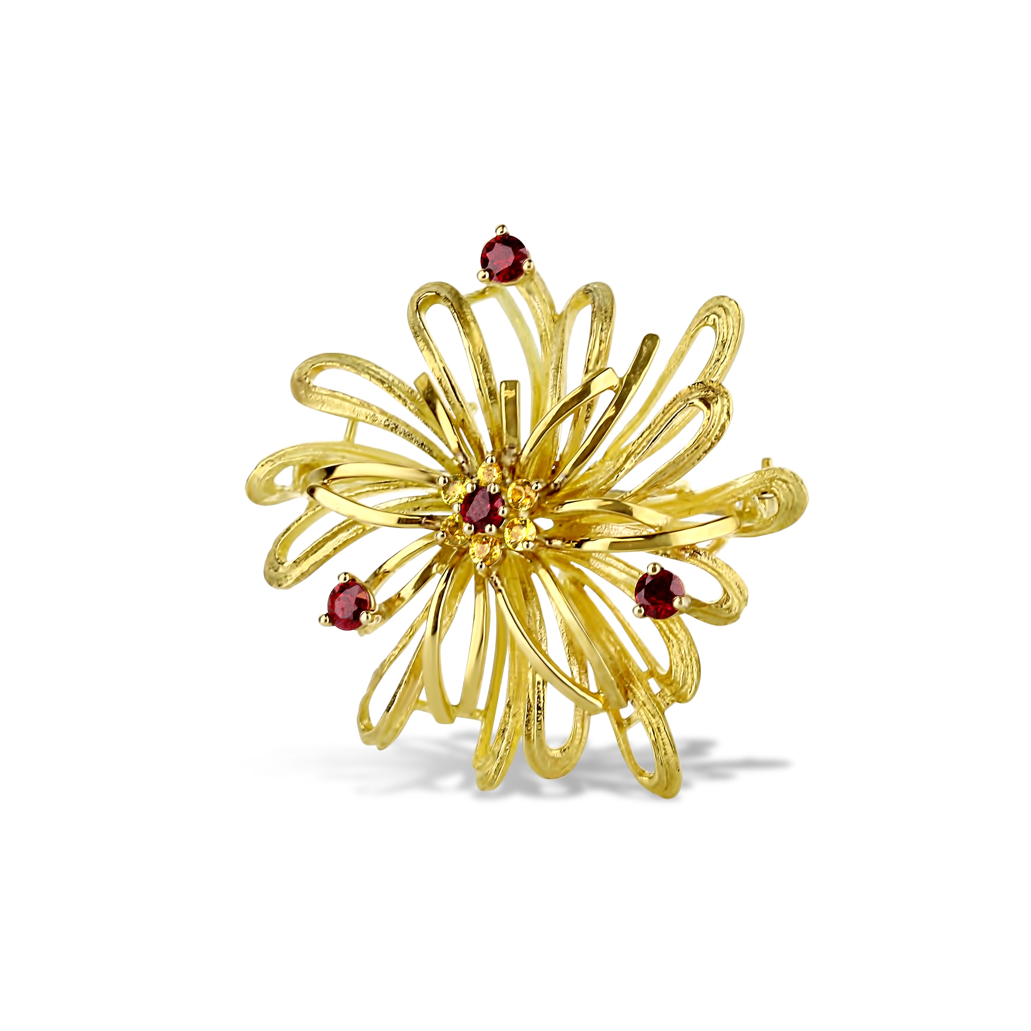 Abstract Flower With Rubies