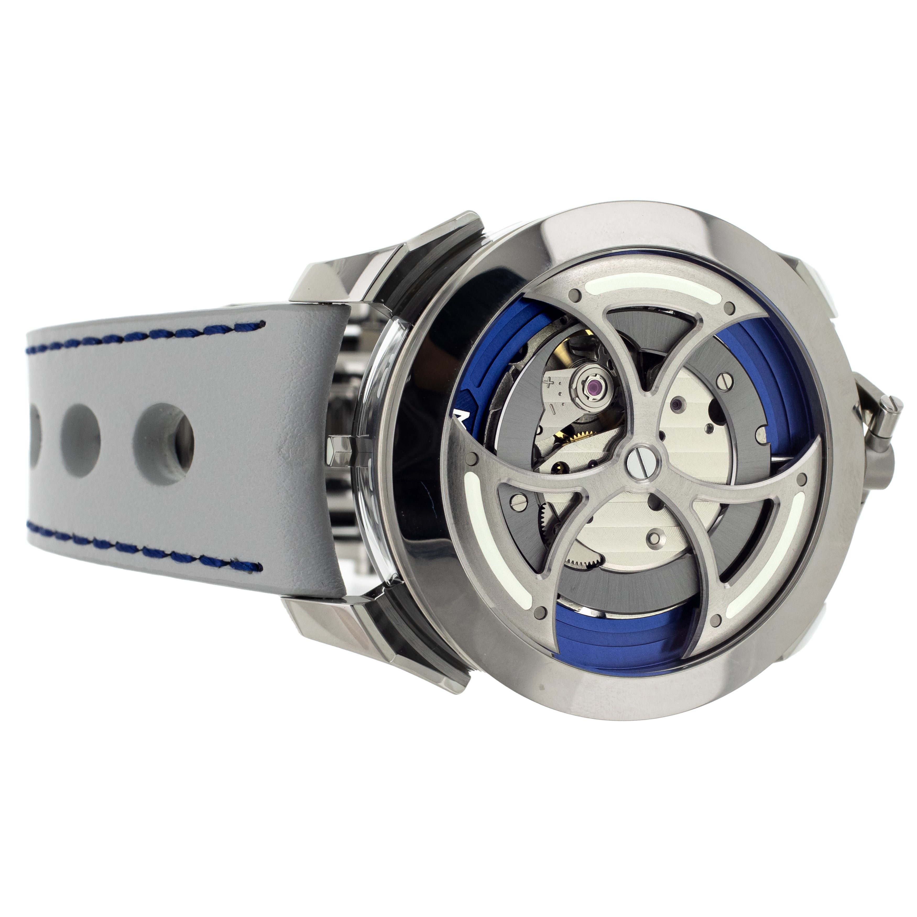 MB&F M.A.D. 1 Edition Blue Accents Stainless Steel Automatic 42mm Full Set