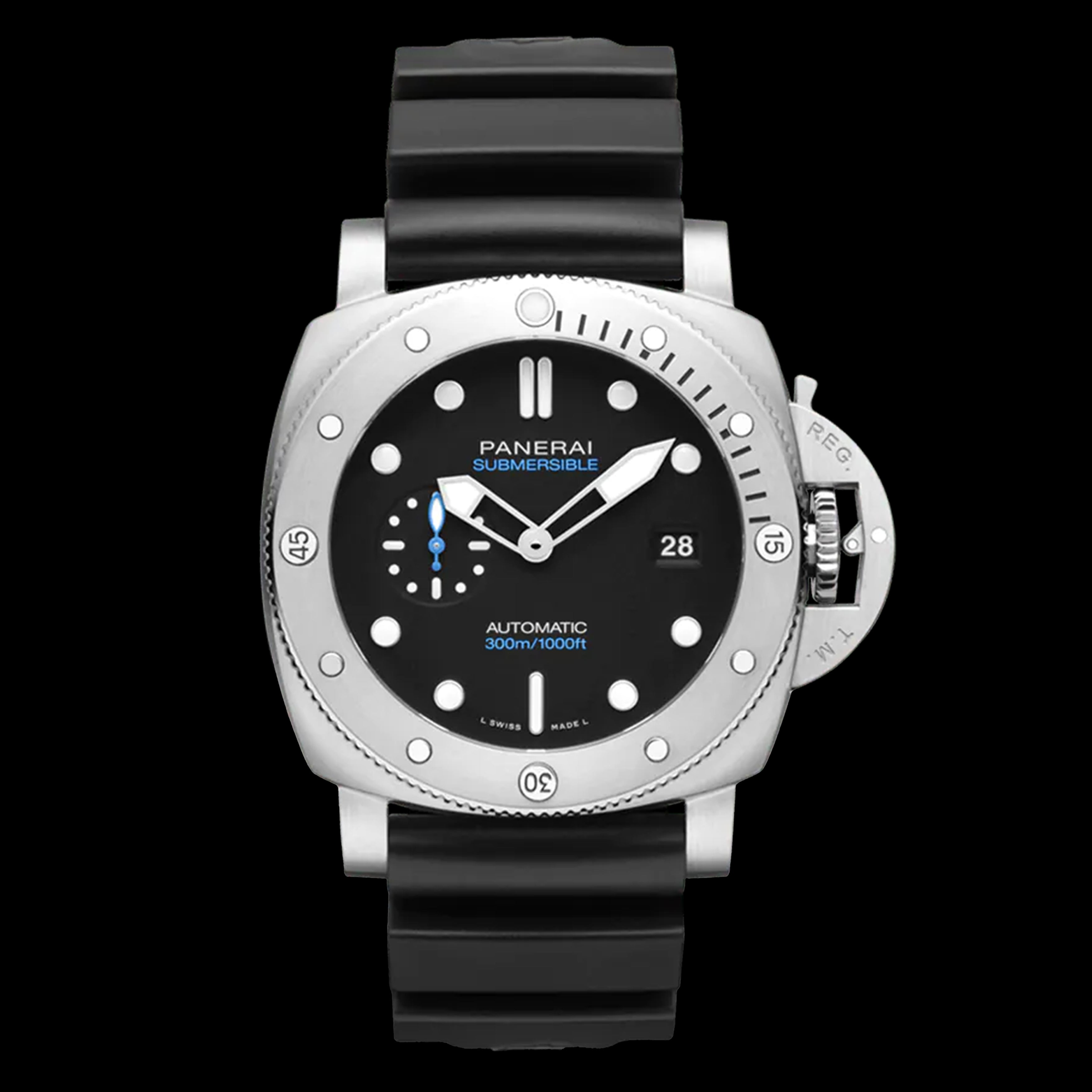 Panerai Submersible Quarantaquattro Watch, 44mm Black Dial, PAM01229