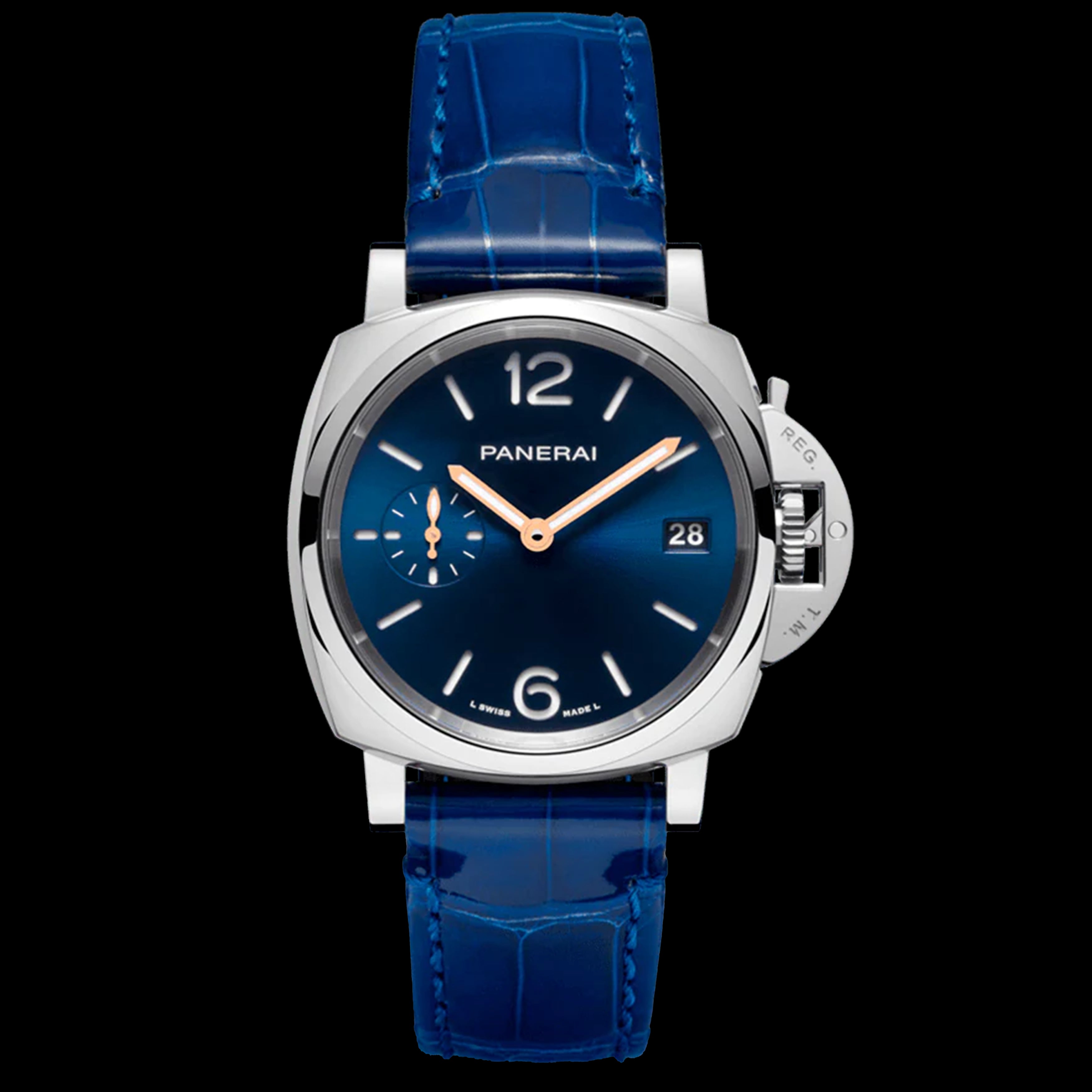 Panerai Luminor Due Watch, 38mm Blue Dial, PAM01273