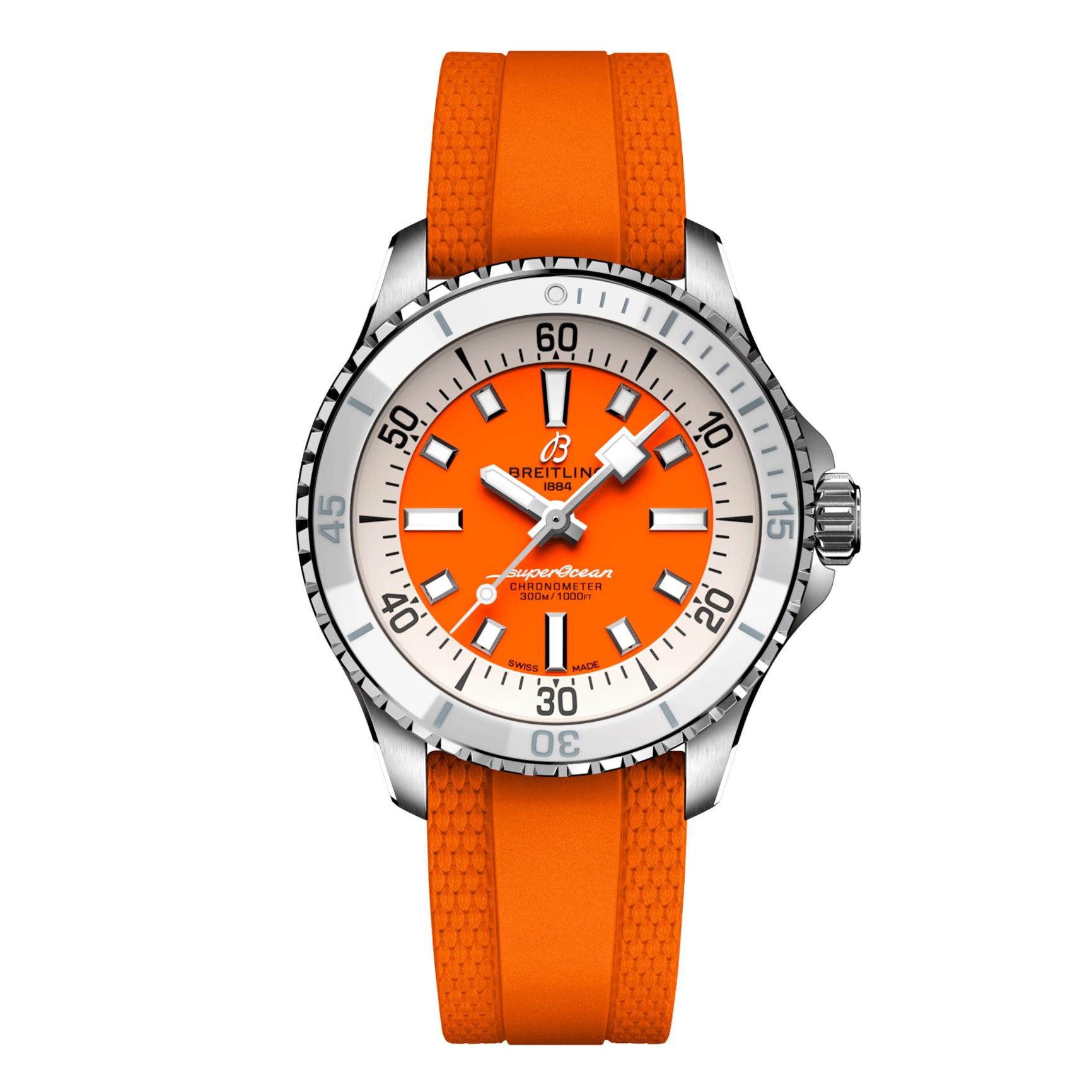 Breitling Superocean Automatic Watch, 36mm Orange Dial, A17377211O1S1