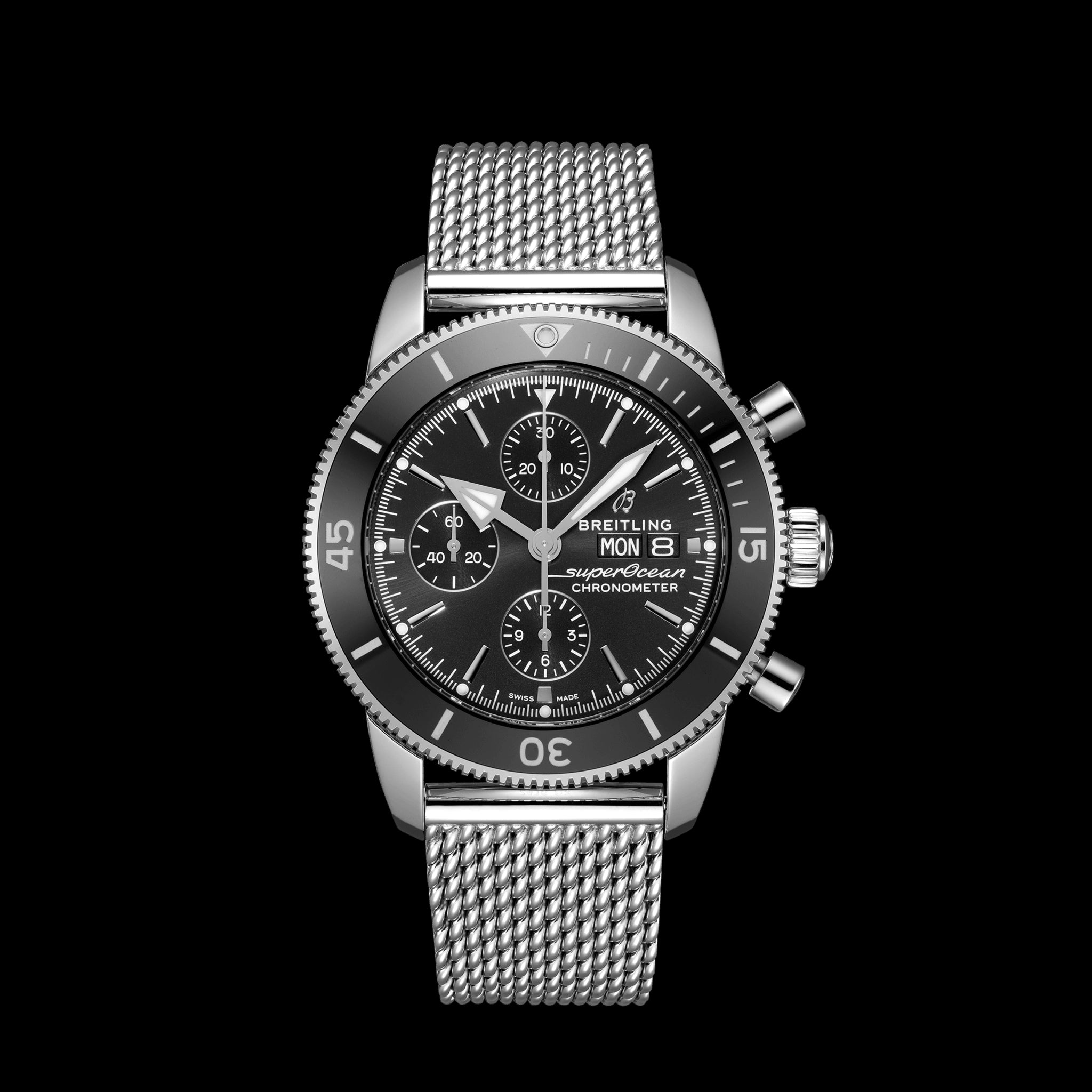 Breitling Superocean Heritage Chronograph Watch, 44mm Black Dial, A13313121B1A1