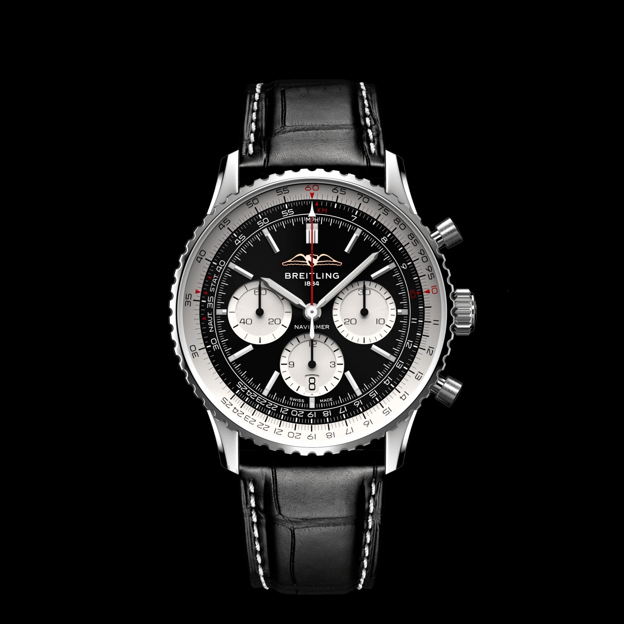 Breitling Navitimer B01 Chronograph Watch, 43mm Black Dial, AB0138211B1P1